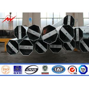 45-100FT Electric Galvanised Steel Pole 2000kg Load One Section Design