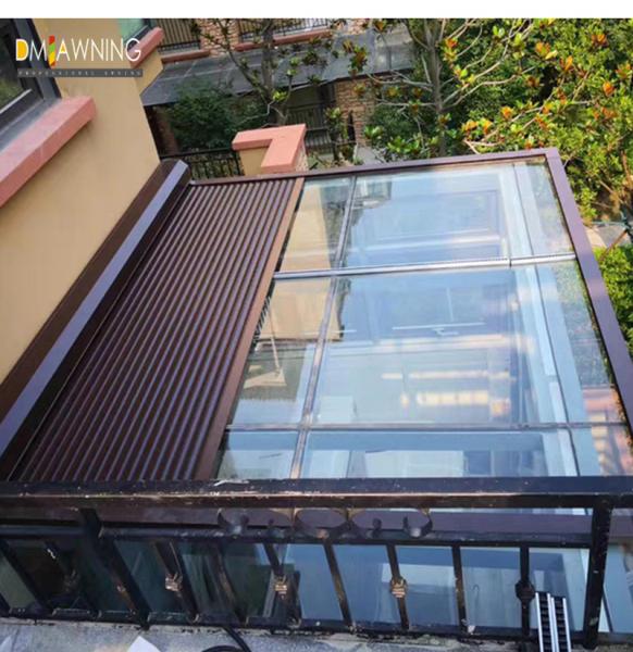 Electric Retractable Roof Awning Zip Track Roof Retractable Aluminium Outdoor Roller Shutters