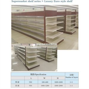 Customized Supermarket Shelf Display , Supermarket Shelf Rack Double Sided