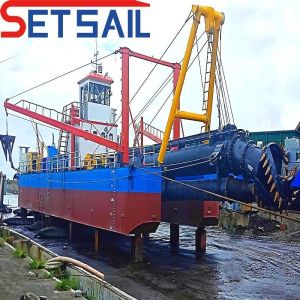 18inch Cutter Suction Sand Dredger with Deck Crane QHCSD-477 700m3 Capacity