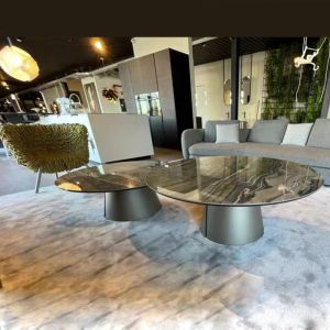 Mystic Trio Marble Ceramic Coffee Table 380mm Height Sophisticated