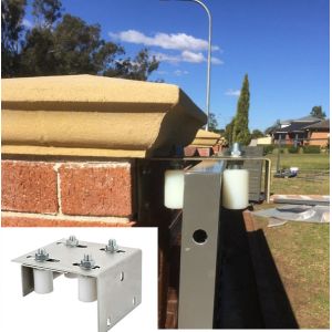 Quality Adjustable Slide Gate Guide Rollers Upper Bolted Black Hard Nylon for sale