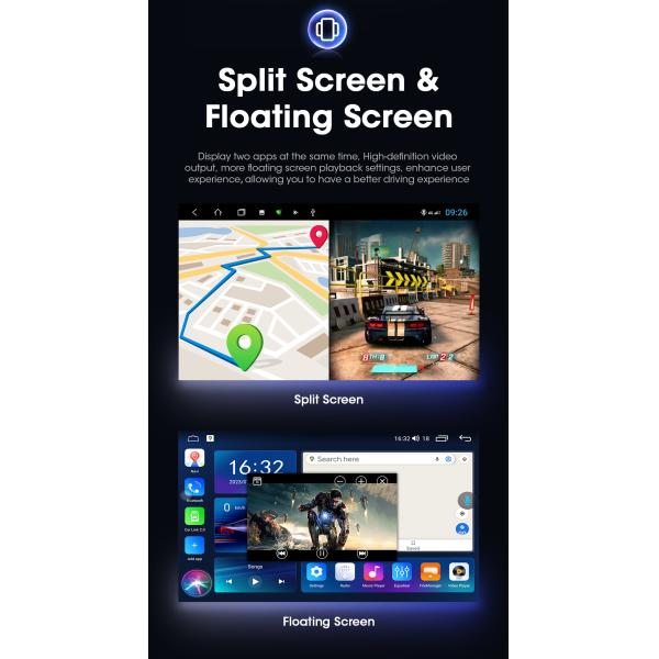 Universal Year 13" 2 Din Car Radio 1920*1200P QLED Built-in CarPlay Multimedia Stereo