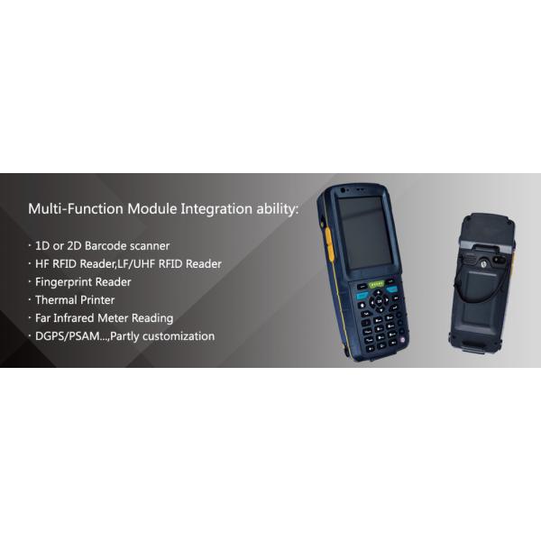 Portable RFID Handheld Barcode Scanner , Waterproof Scan Reader