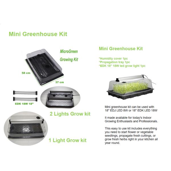 Propagation Tray Nursery Tray With EDJ LED Grow Light For Seedling