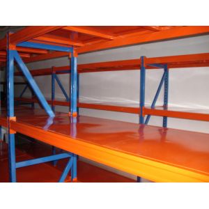500kg manual operation longspan medium duty shelving with wood shelves