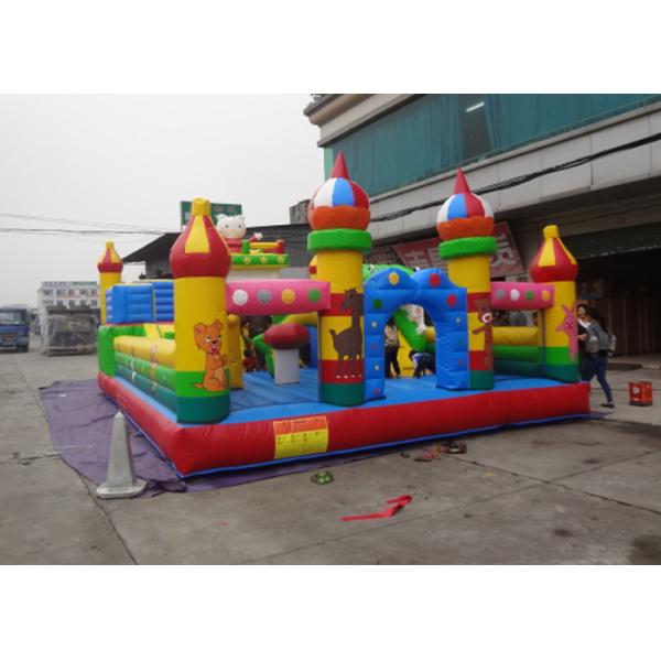 Hello Kitty Animal Inflatable Amusement Park Digital Printing For Child Games