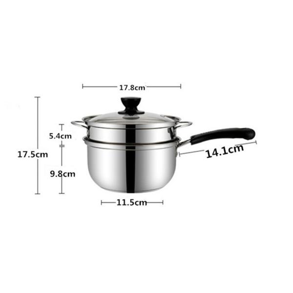 High Quality Stainless Steel Sauce Pan Milk Pot Soup & Stock Pots Set With Steamers
