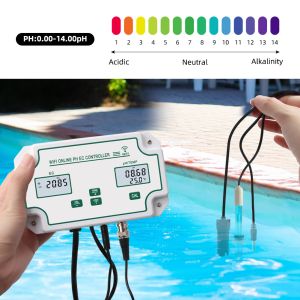 WiFi Temp EC PH Conductivity Controller Water Quality Tester Hydroponics