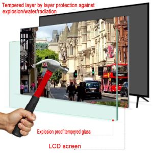 85 100 110 Inch Tempered Glass LED Android TV Eye Protection