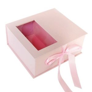 Pantone Printing Flower Packaging Box With Ribbon Closure