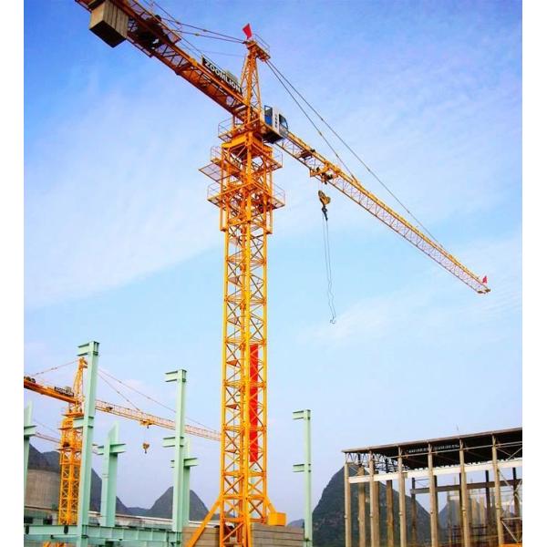 46.2m Basic height Tower Crane TC6010 Luffing Crane With Trolleying m/min 42.8/