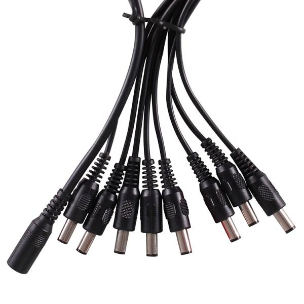 1 to 8 ways 1 Female to 8 Male 5.5x2.1 mm DC Power Supply Splitter Cable for CCTV Camera LED Strip