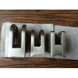 Quality 50mm*50mm Matte Frosted Stainless Steel Glass Clamp for sale