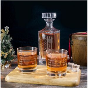 Glass Bespoke 450ml Decanter Whisky Glass Bottles With Customer Logo