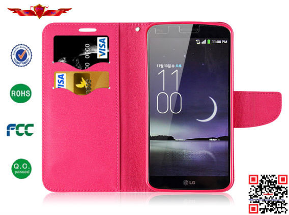 Ultra Slim High Quality Colorful PU+TPU Flip Wallet Leather Cover Case For LG G