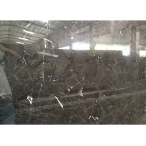 Solid Marble Stone Countertops Slab Brown Color Polished Finish Surface