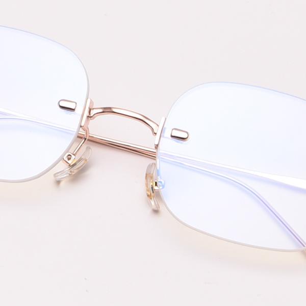Flat Mirror Ladies Street Shooting Square Frameless Glasses Trendy 130MM