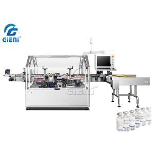 PLC Control Small Vaccines Bottle Labeling Machine 4.2m Length