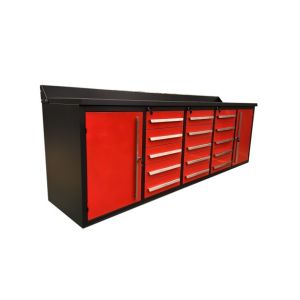 15 Drawers Heavy Duty Workshop Tool Cabinet Workbench with Optional Wood
