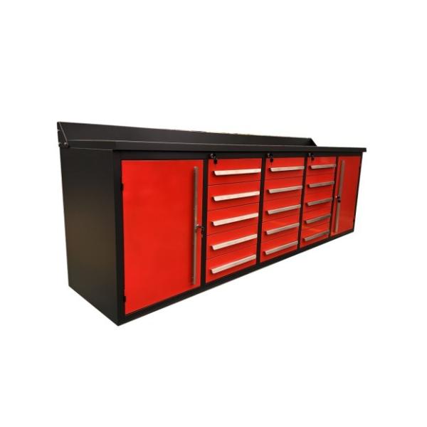 15 Drawers Heavy Duty Workshop Tool Cabinet Workbench with Optional Wood
