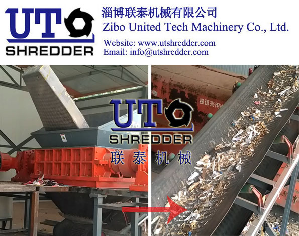 hot sale large mattress shredder/ double shaft shredder, waste furniture shredder, solid waste shredder, waste recycling
