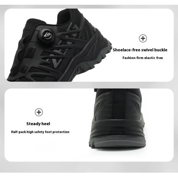 Kevlar Mid Sole Anti-stab Steel Toe BOA Rotating Buttons Safety Shoes For Industrial