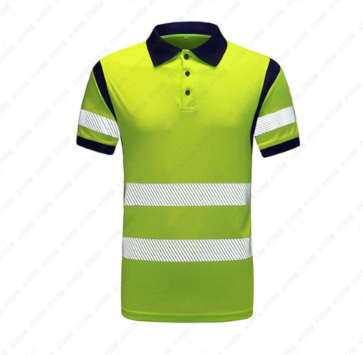 Buy Reflective PPE Safety Wear Summer New Breathable Quick-Drying Reflective POLO Shirt/T-Shirt With Custom Logo at wholesale prices