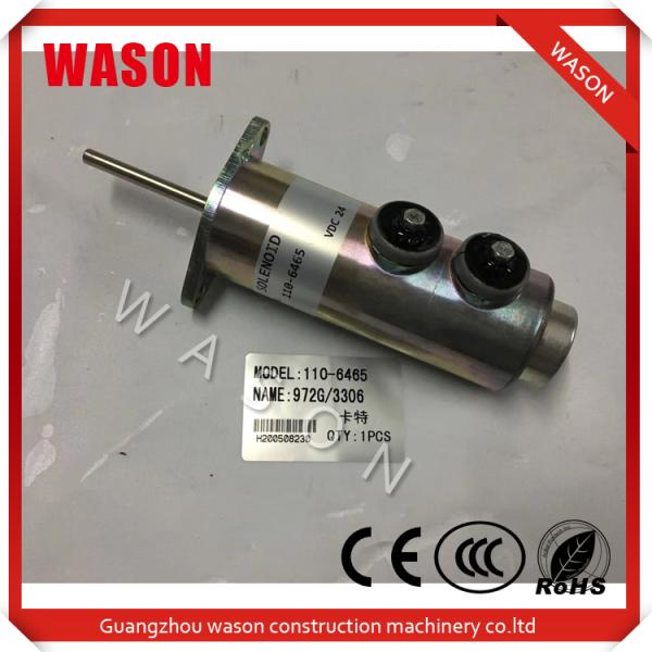 24V Shutdown Diesel oil solenoid valve 110-6465 110-6466 For CAT Engine Part