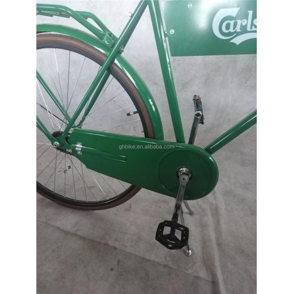 Promote Advertising 28 Inch Green Color Vintage Style Adults Men Retro Bike with Big Flag