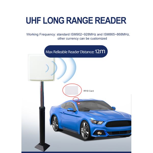 SEWO Long Range UHF RFID Parking System with Vehicle Access Control and Remote Wired RS485 Control