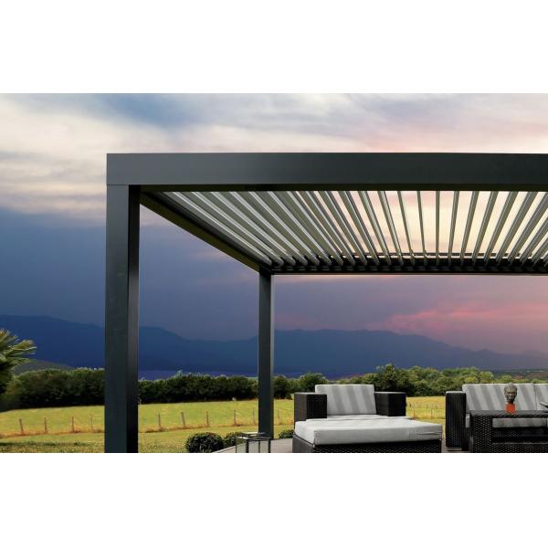 Buy Waterproof PVC Retractable Patio Awning With Led Lights Gazebo at wholesale prices