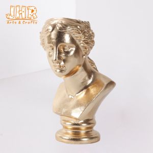 33.5x32x44.5cm Clay Flower Pots Antique Bronze Plant Lion Statue Indoor Planters