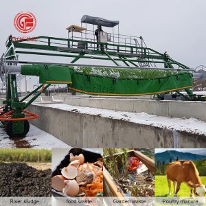 China 380v Bio Waste Chicken Manure Fermentation Organic Fertilizer Compost Turner on sale