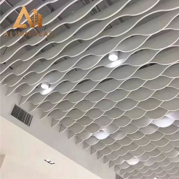 Buy Curved Acoustic Custom Decoration Aluminium Linear Ceiling at wholesale prices