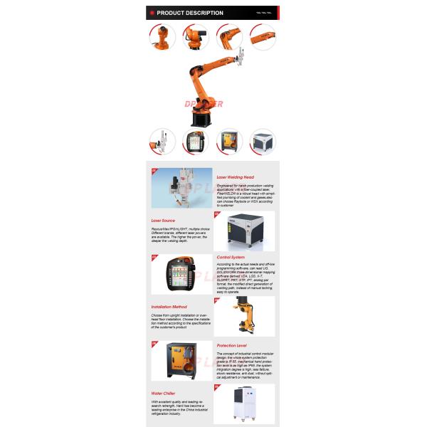 KUKA Automatic Robot Laser Arm Stainless Steel Pillow Plate Fiber Laser Welding Machine