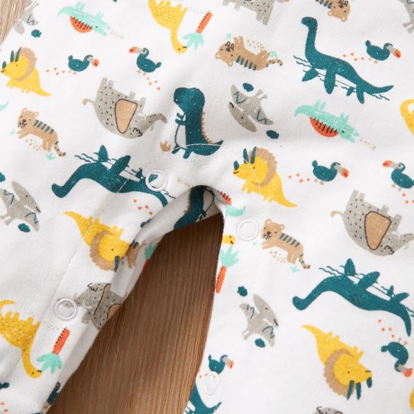 New Long Baby Creeper One Piece Baby Snap Baby Cotton With Printing Newborn Boys Girls Bodysuit Wholesale