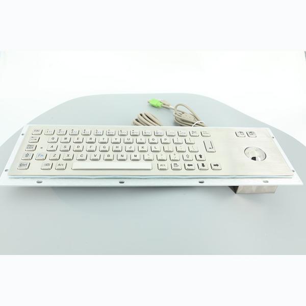 English Metal Keyboard With Trackball Dustproof 304 Stainless Steel