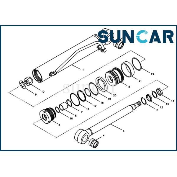 VOE14589170 Dozer Blade Cylinder Seal Replacement Kit Fits EW55B EW60C SUNCARVO.L.VO Heavy Equipment