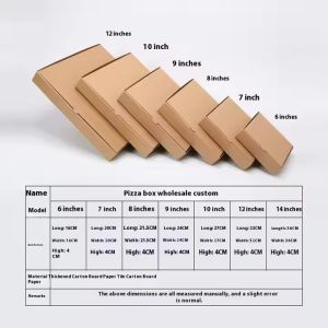 Customized hexagonal pizza box eco-friendly and recyclable corrugated baking