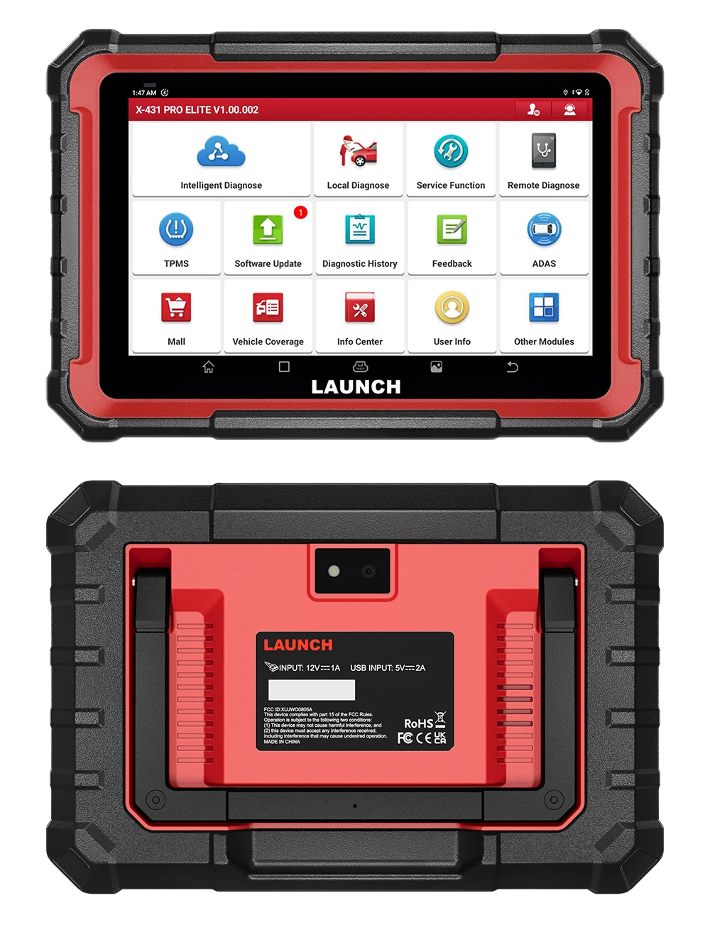 LAUNCH X431 PRO ELITE 8'inch Car Diagnostic Tools Auto OBD OBD2 Scanner All System CANFD/DOIP Active Test 32 Reset ECU C