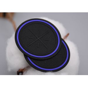 2D Raised Silicone Logo Heat Transfer Clothing Labels Woven Fabric