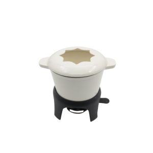 Custom Enamel Coating Cheese Fondue Pots 1.5 Quart Non Stick