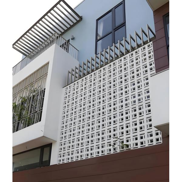 Interiror And Exterior Wall Design White Decorative Concrete Screen Block Hollow Brick Garden