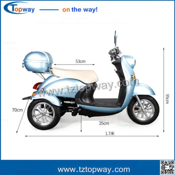 Buy 3 wheel 500 W 48v electric tricycle scooter for adult or old passenger at wholesale prices