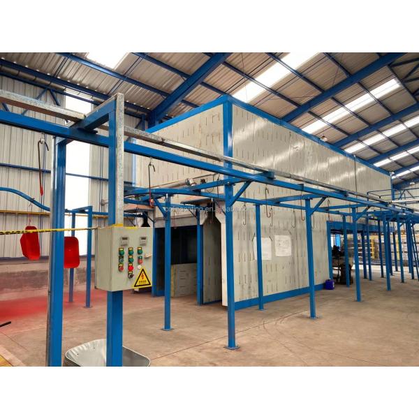 ISO 9001 Electrostatic Automated Powder Coating Line Gas Diesel Heating