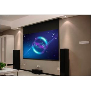 Out door Electric Projection Screens Remote Control / presentation screen Roll