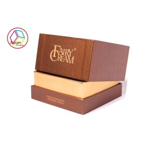 Brown Cosmetic Gift Box , High End Beauty Box Recyclable Feature