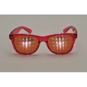 Quality Orange 3D Fireworks Glasses With Amber Diffraction Grating Film for sale