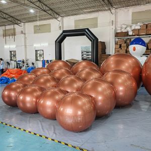 Hanging PVC Sealed Inflatable Big Mirror Ball Shiny Inflatable Mirror Sphere For